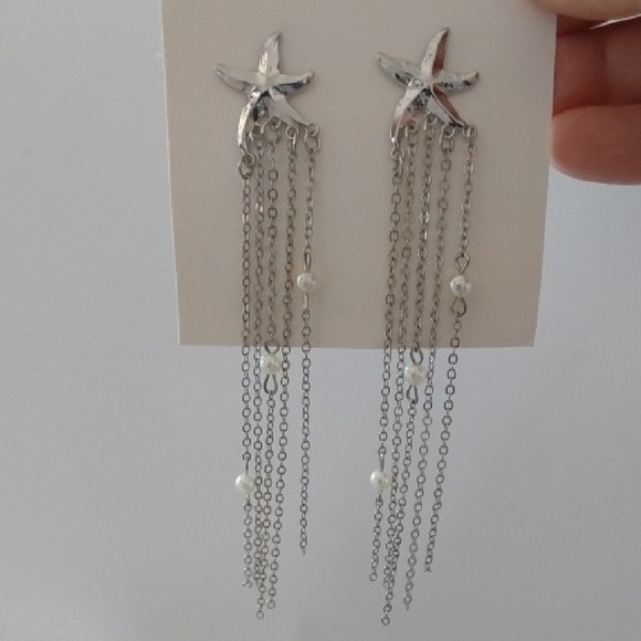Jewelry - Silver Starfish Dangle Earrings